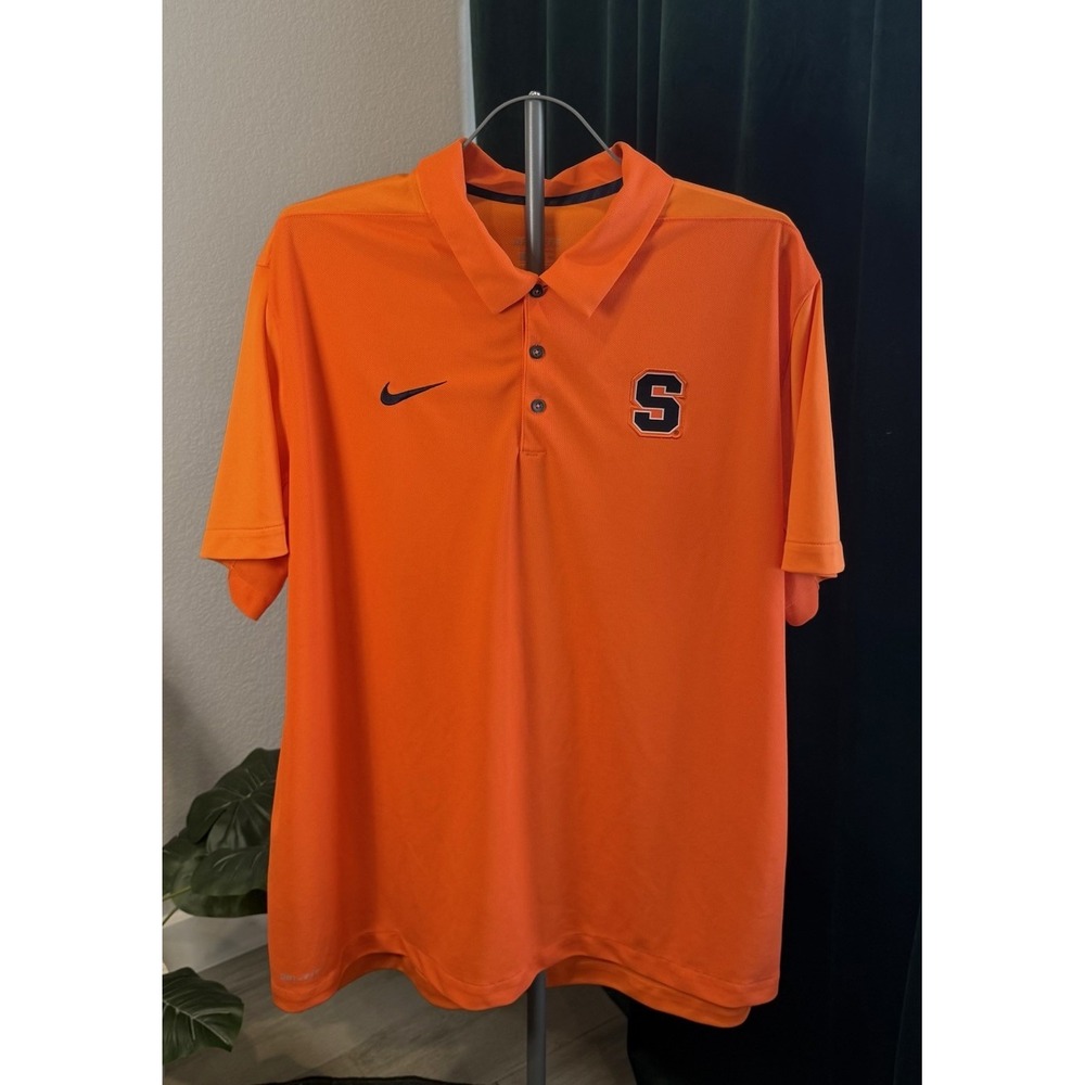 Nike Syracuse Orange Dri-FIT Polo Shirt Men's XXL 2XL Orange NCAA